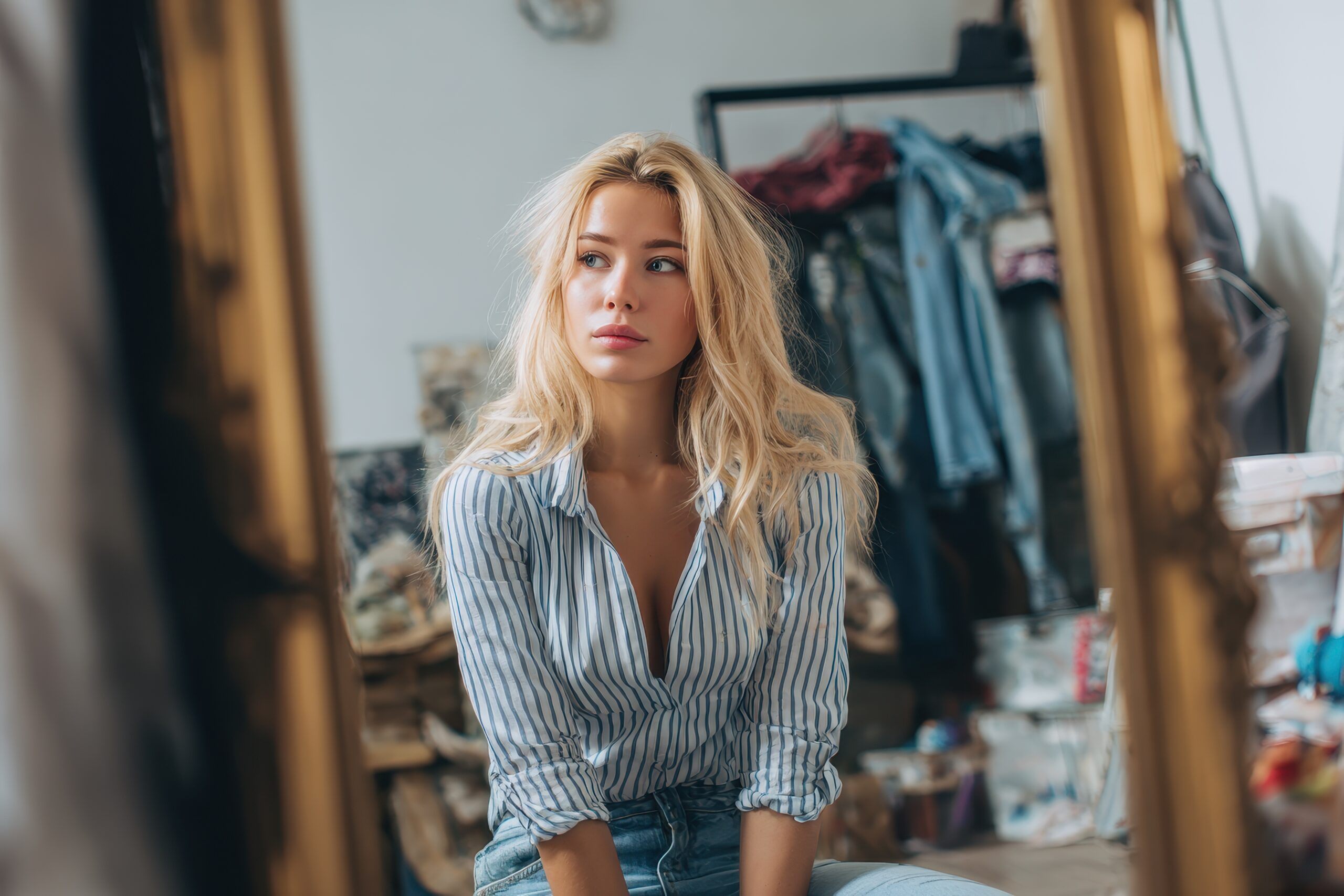 pressing the reset button